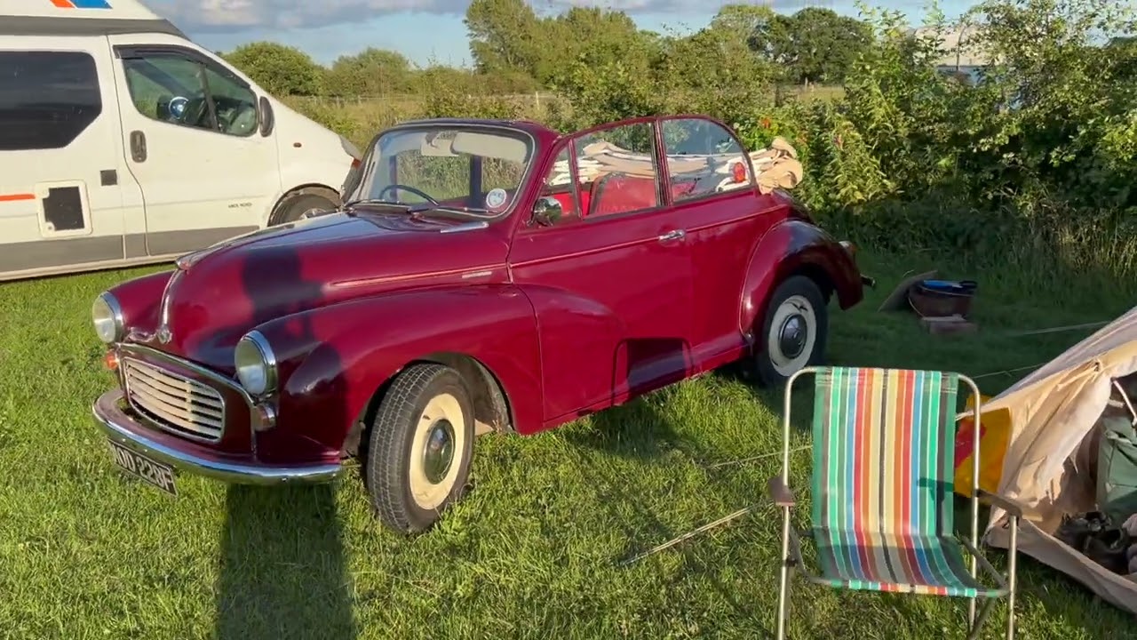 Drive and camp with Morris Minor and Nordisk Ydun tent