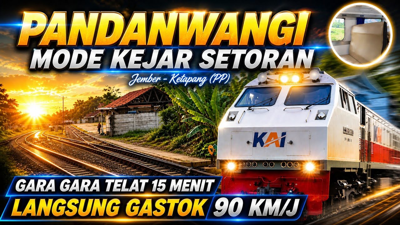 Naik KA Pandanwangi Terbaru 🚆 Ngebut 100Km/j! Perjalanan Jember &ndash; Banyuwangi Makin Cepat & Nyaman