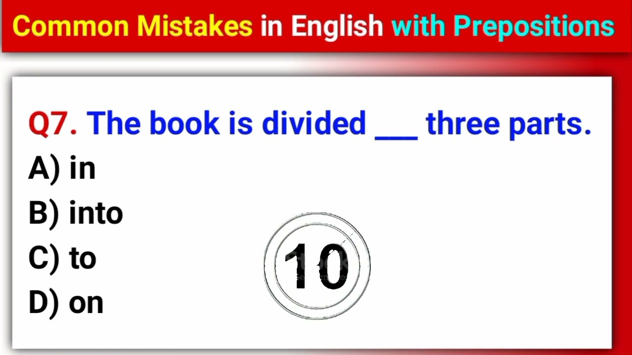 Common Mistakes in English with Prepositions | English Quiz with Answers