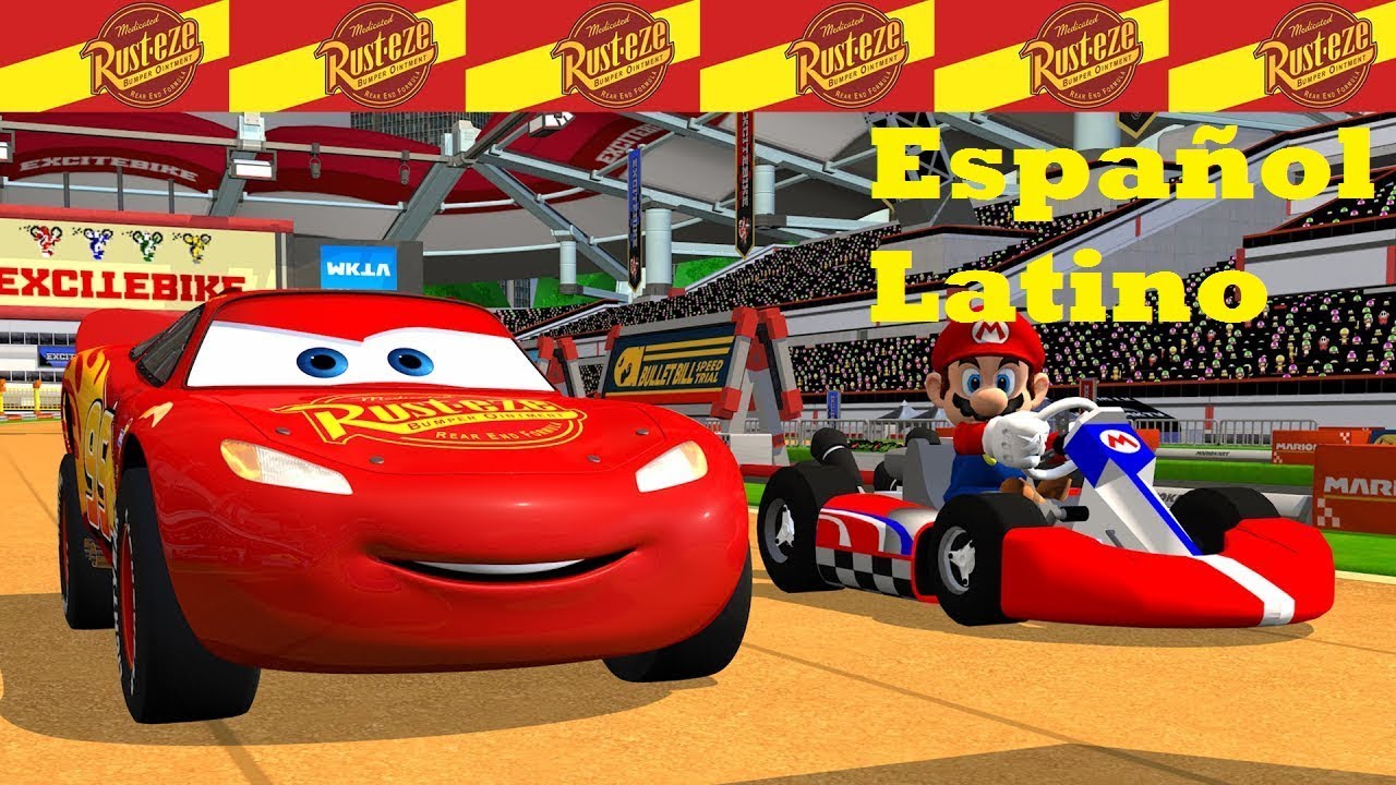 Cars Toons ⚡️ Rayo McQueen VS Mario Kart Carrera de Día! (Montaje Latino)