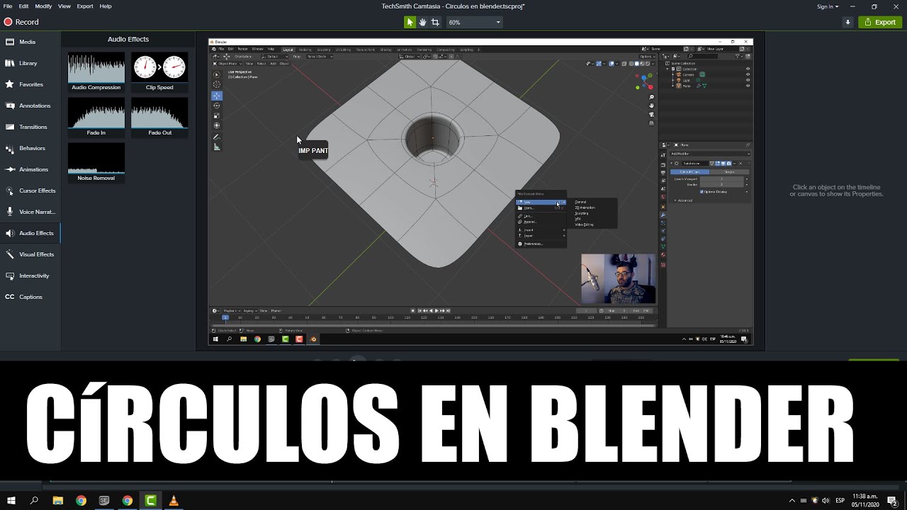 Blender EP08 - Modelar círculos en Blender