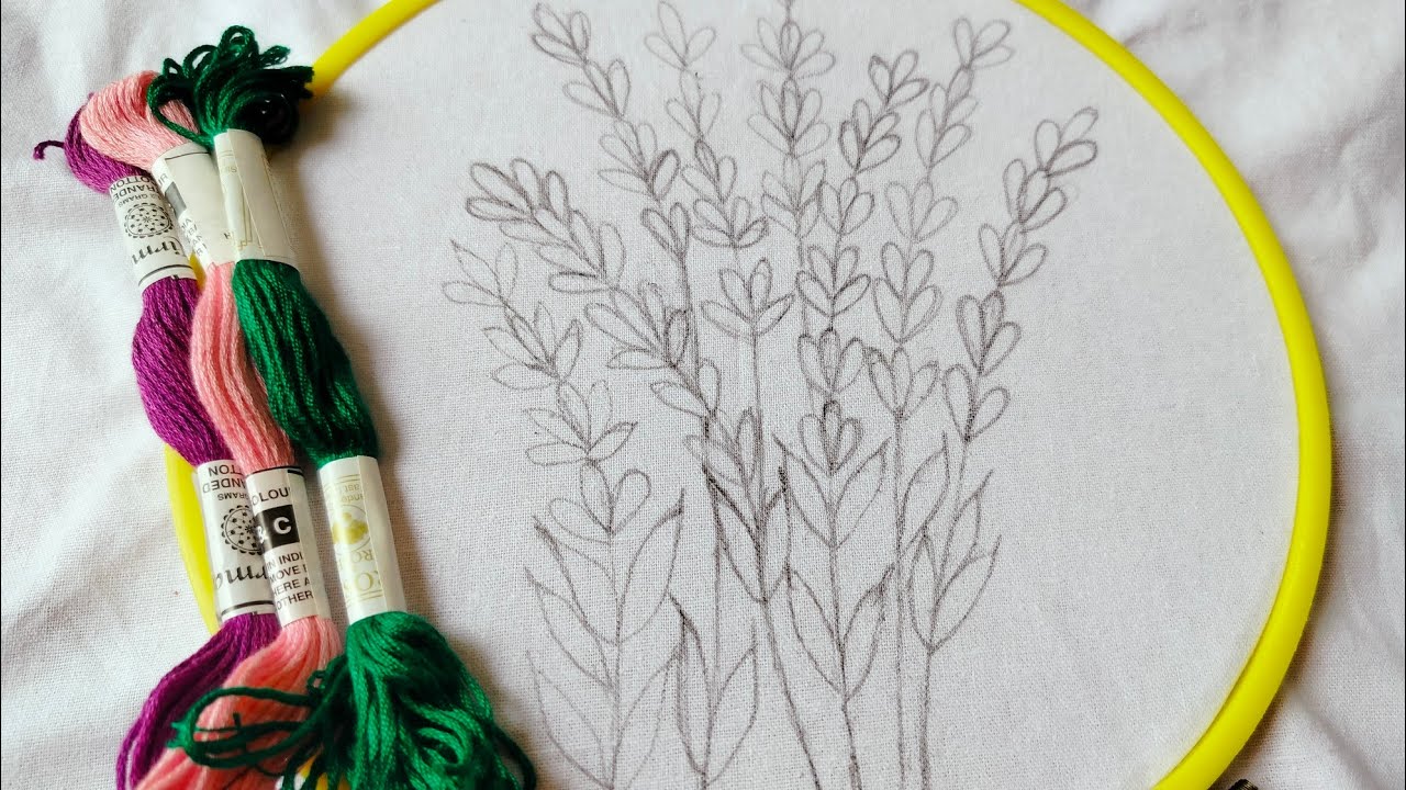 How To Embroider Lavender Flowers ||  Hand Embroidery for Beginners 
