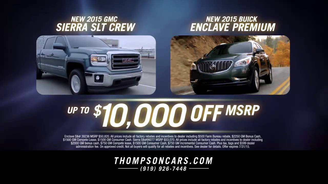 Thompson Cadillac Buick GMC:  Ten Grand Savings Plan July