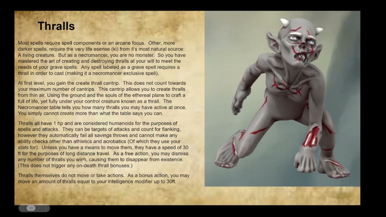 Necromancer Class DnD Homebrew Showcase
