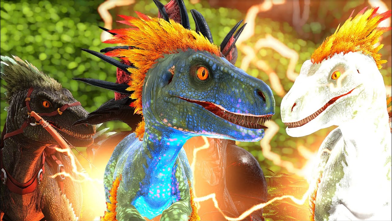 Acidentalmente Domestiquei um Bebê Eletric Raptor +! (Super Mods) (Dinossauros) Ark Survival Evolved