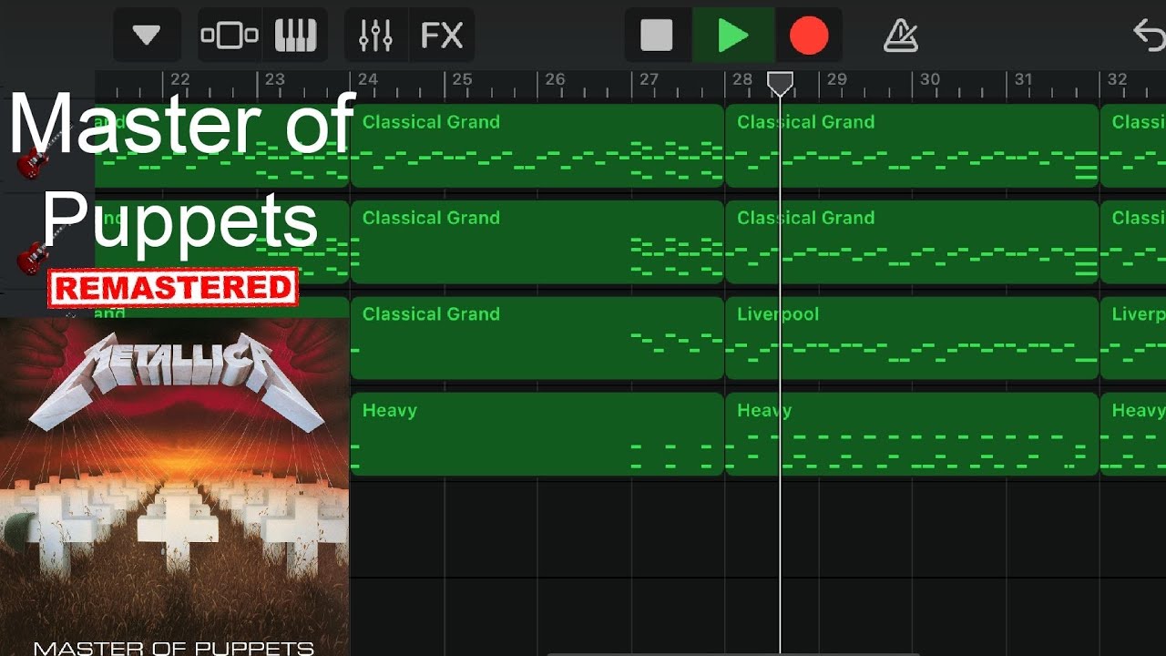 Metallica - Master of Puppets (Remastered) GarageBand cover