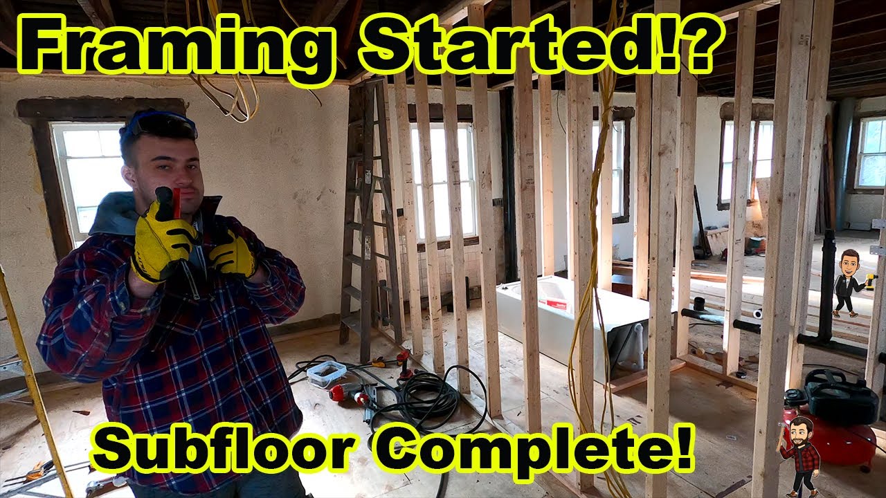 Renovating An Old Carriage House Part 2: Subfloor and Framing !