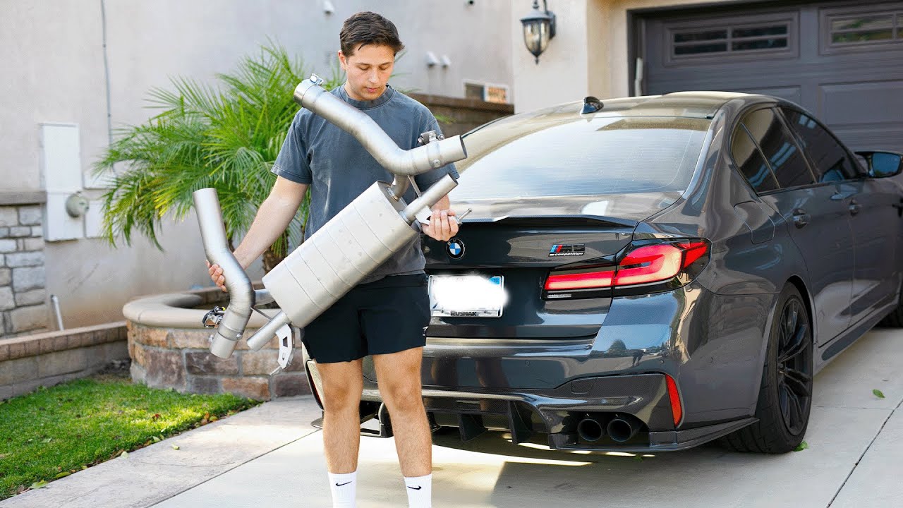 INSTALLING M5 F90 TITANIUM VALVED EXHAUST + DOWNPIPES