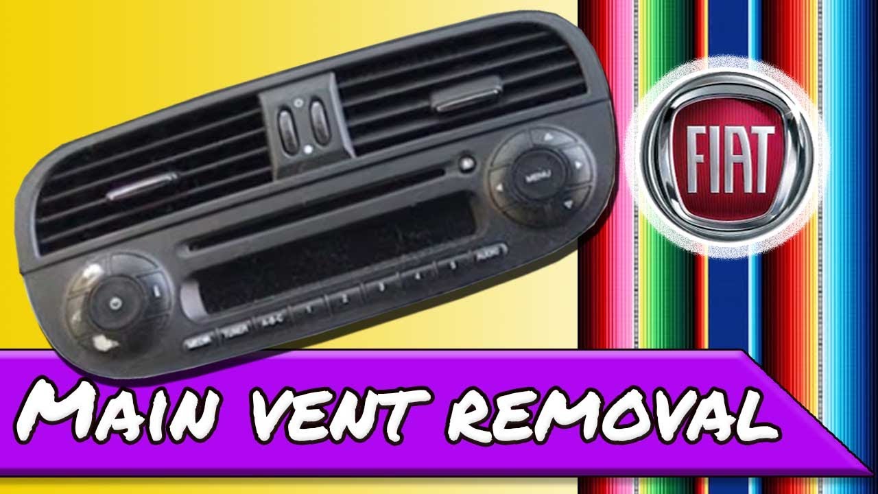 2012 Fiat Pop Center Vent removal (plus radio removal)