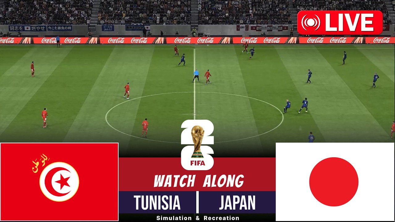 🔴 LIVE : Tunisia vs Japan | FIFA World Cup 2026 I Full Match Streaming | Video Game Simulation