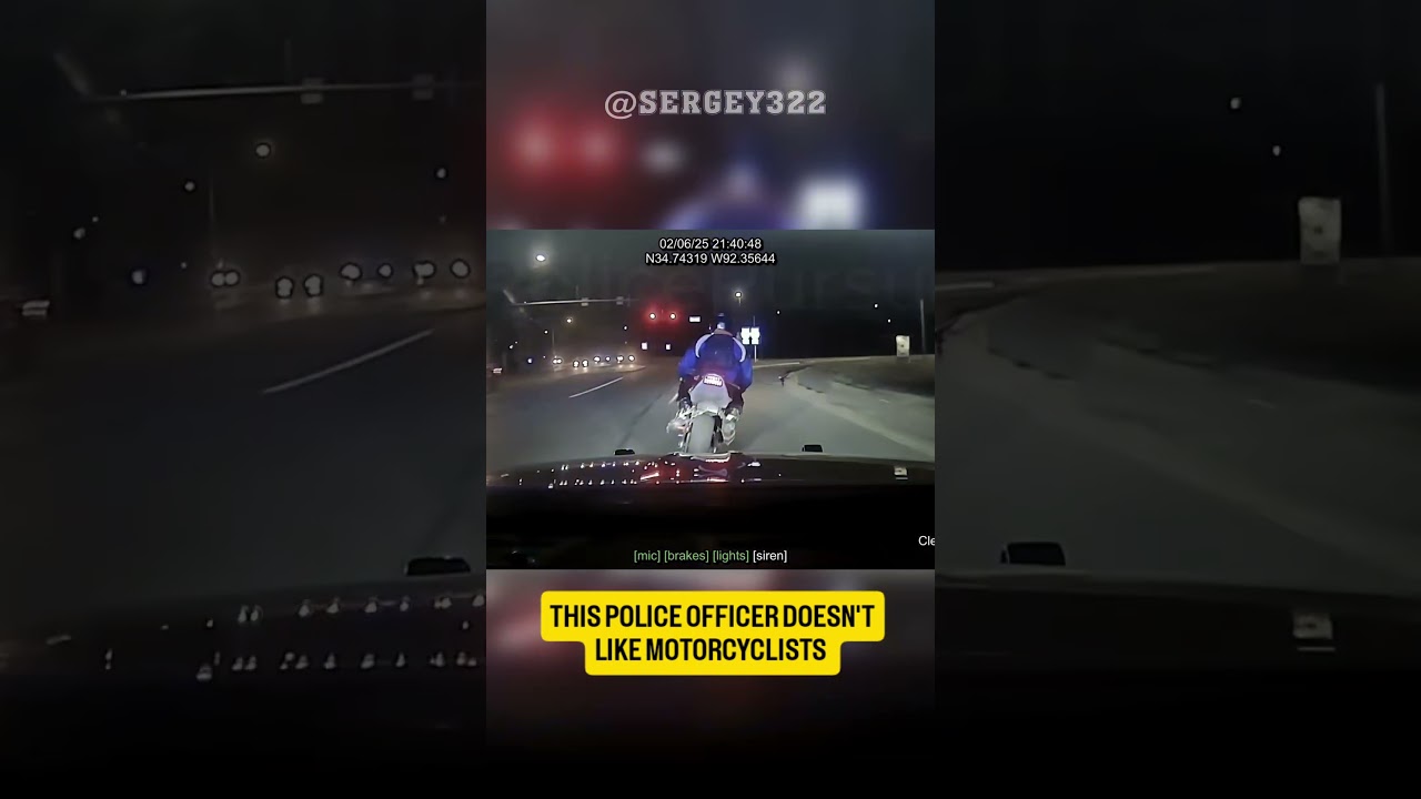 POICE OFFICER DOESN'T LIKE MOTORCYCLISTS