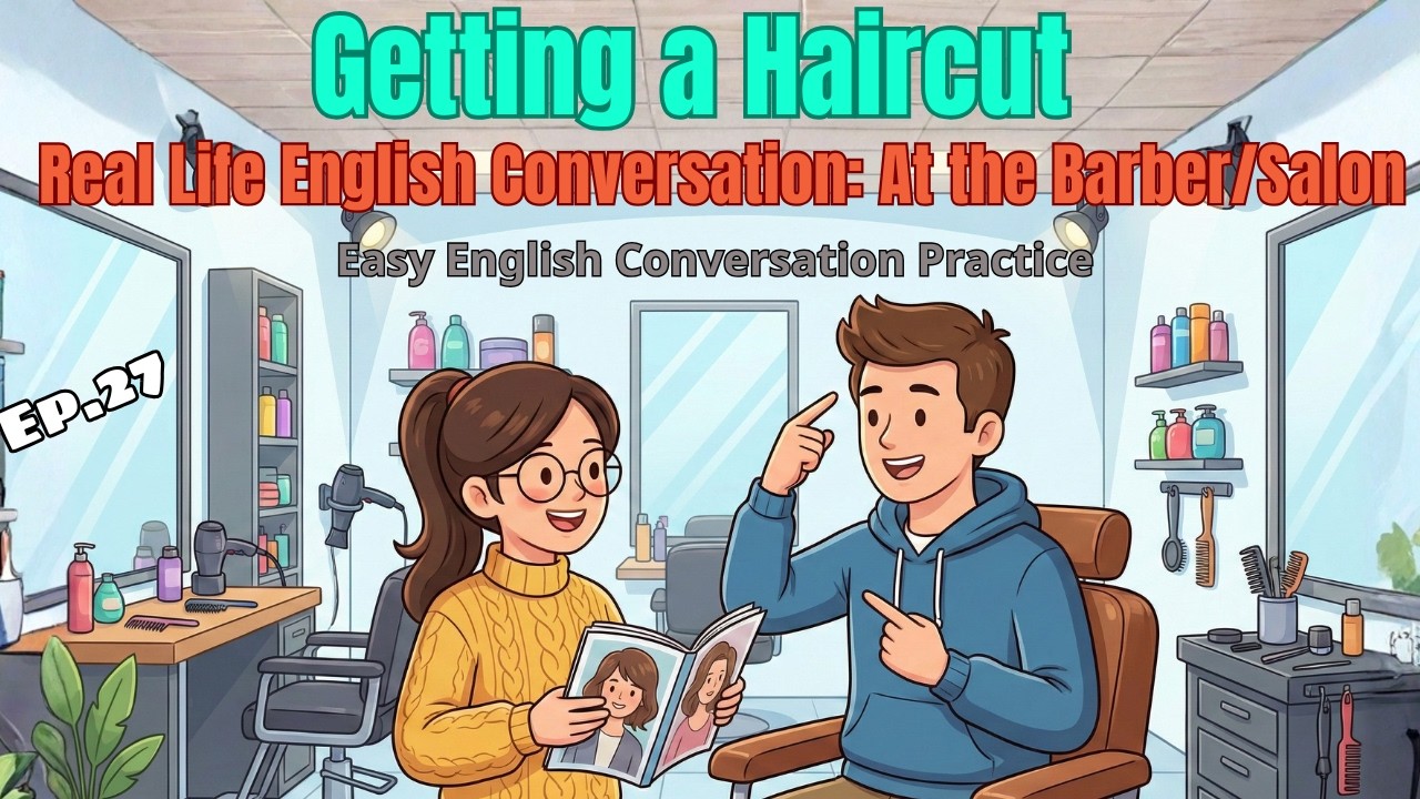 Real Life English Conversation: At the Barber/Salon | A1–A2 | Speaking Practice
