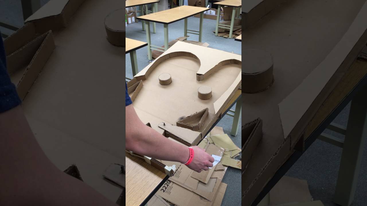 Cardboard Pinball Table