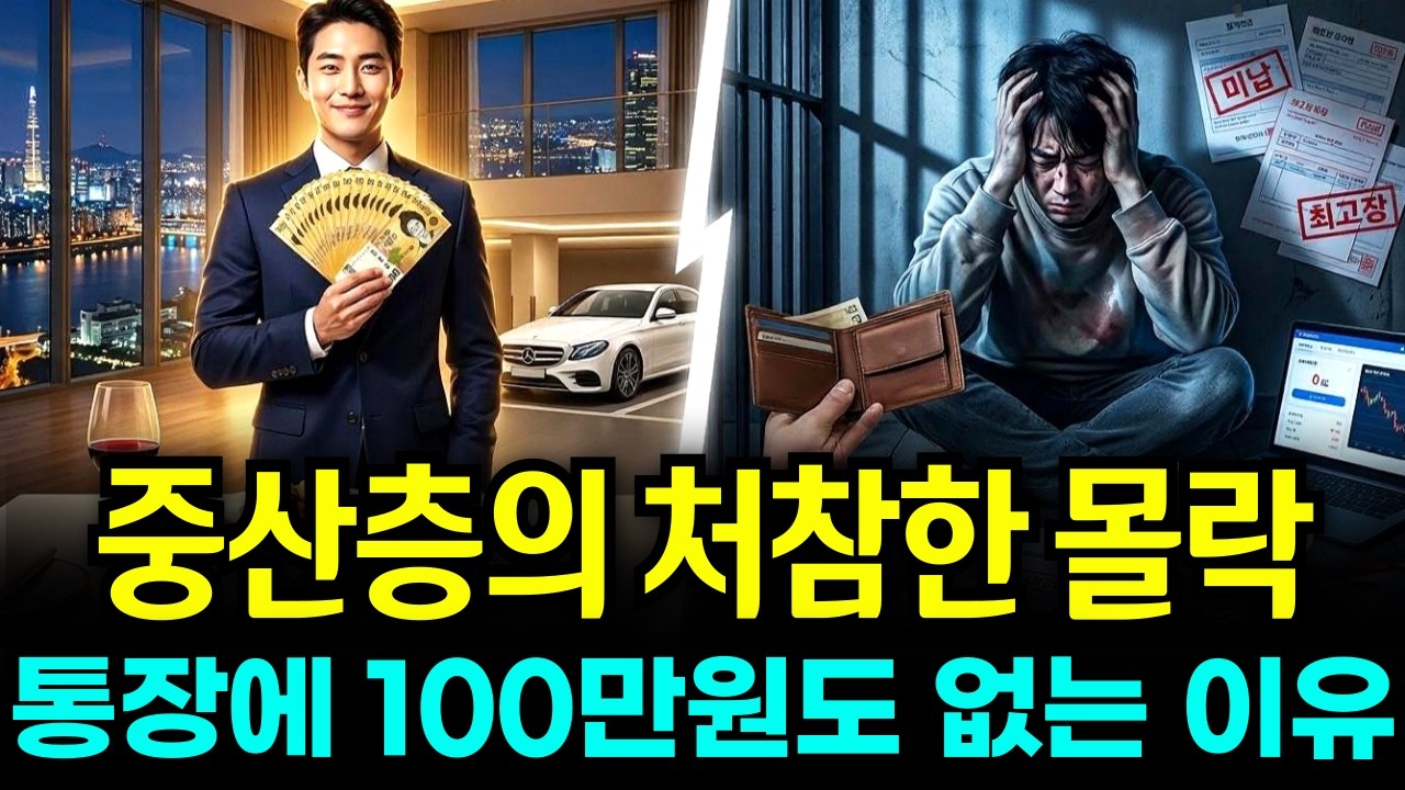 대한민국 중산층의 몰락, 경기 불황속 생각보다 많은 사람들이 통장에 100만원도 없는 이유