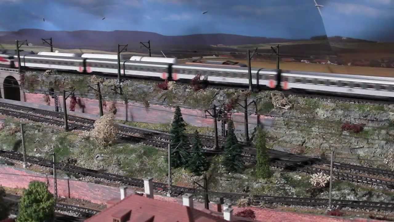 reseau train electrique miniature echelle N V2