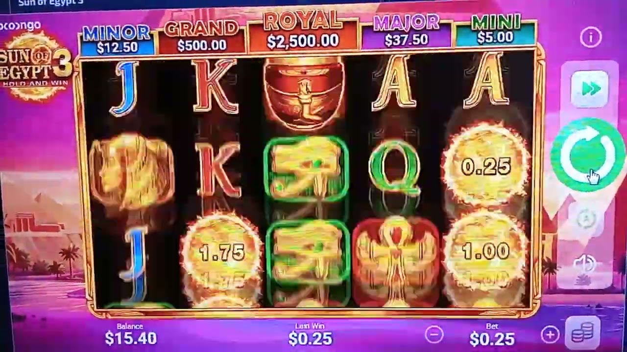 $20 bonus money on Sun of Egypt 3