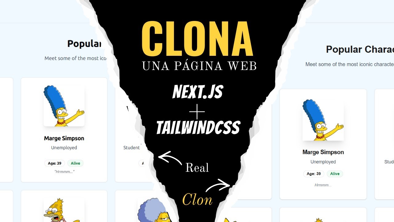 Así cloné una página de Los Simpsons con Next.js y Tailwind CSS
