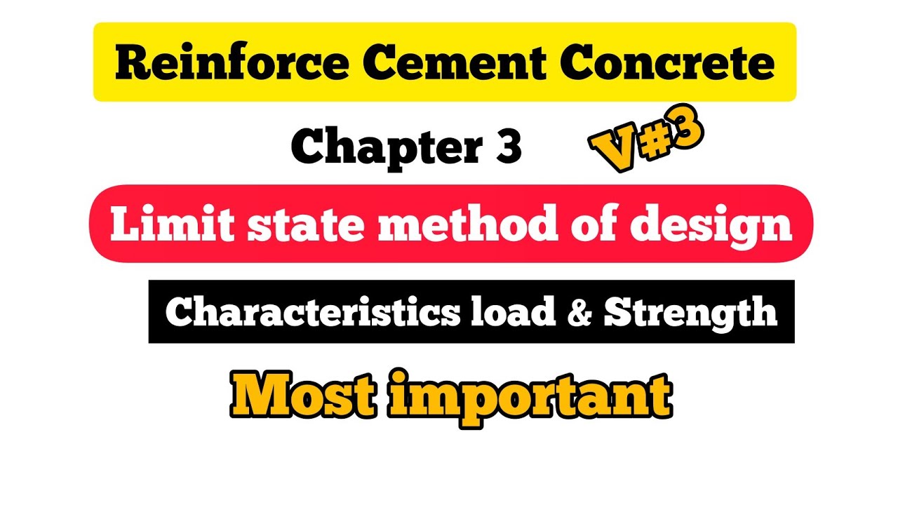 RCC | Chapter 3 | Limit state method | Characteristics strength & load |