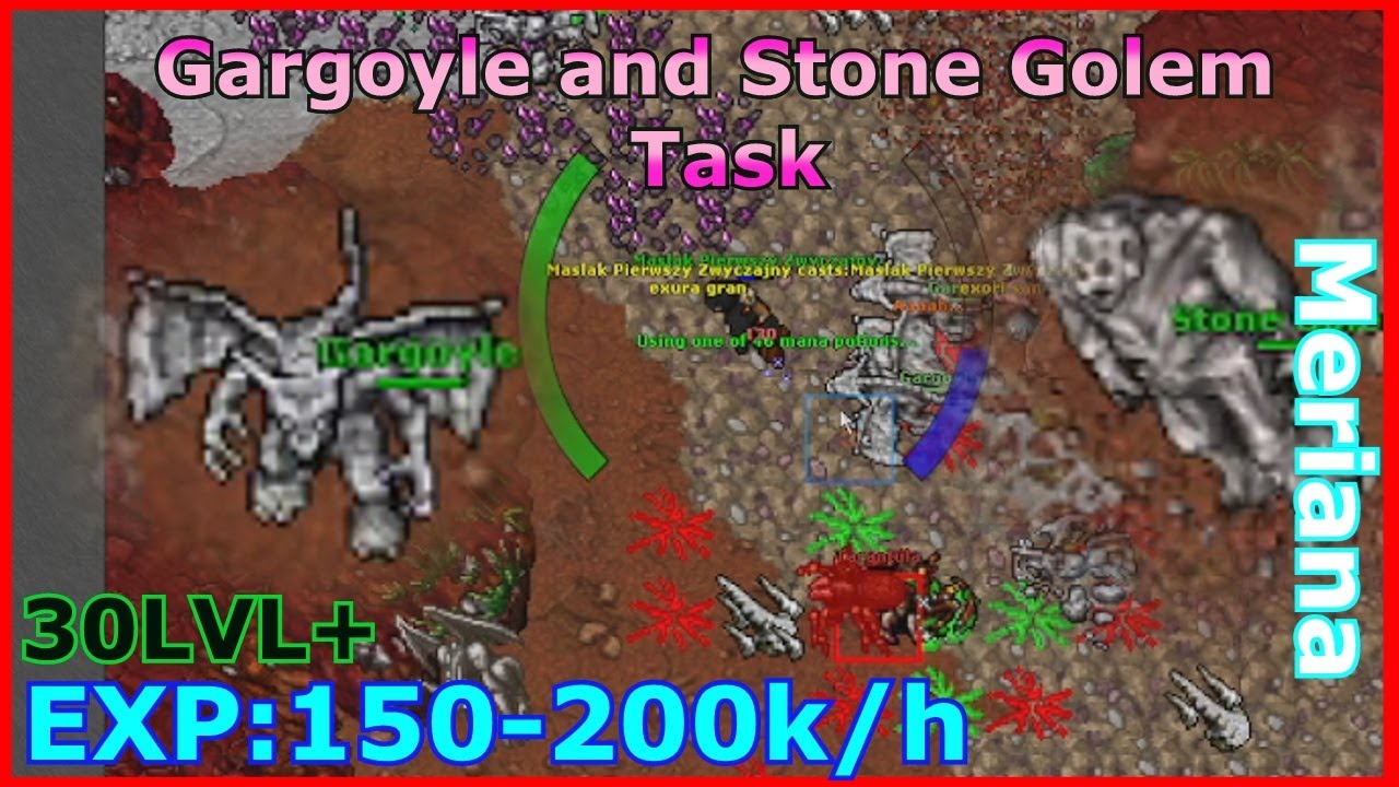 [PALADYN 30LVL+] Task na GARGULCE i STONE GOLEMY - TIBIA