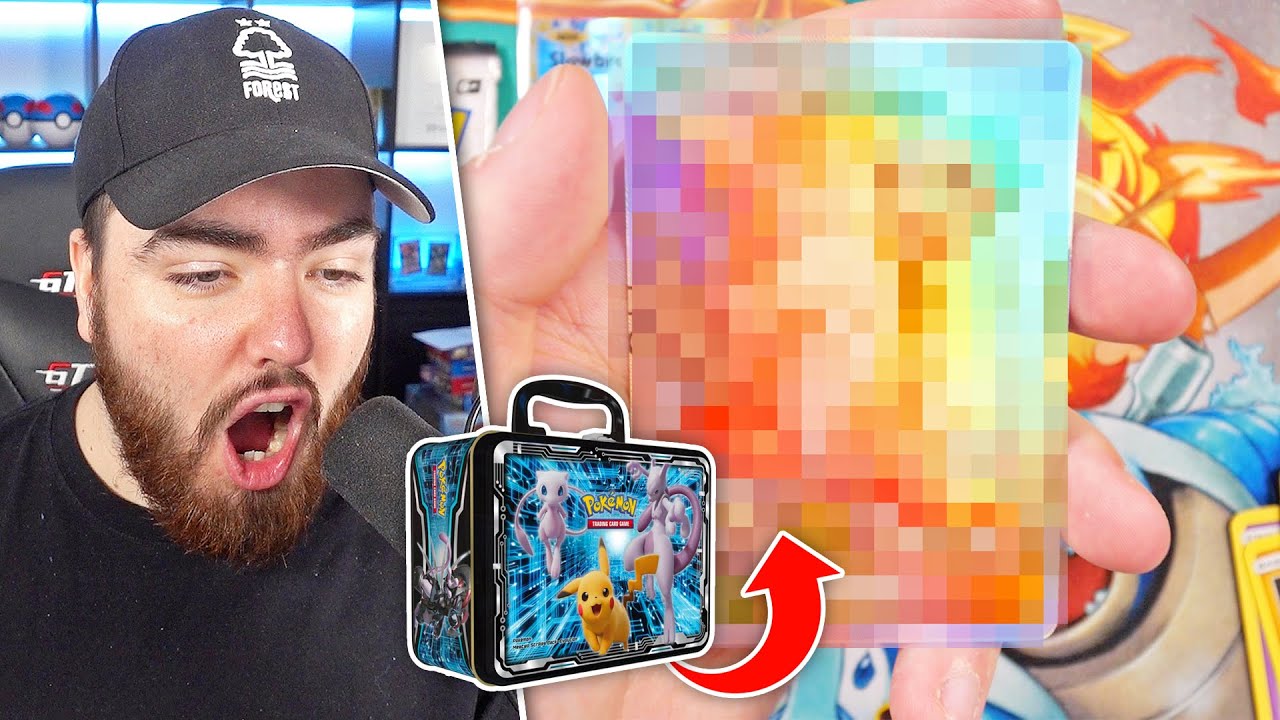 CRAZY PULL! Opening the NEW Armoured Mewtwo Collectors Chest Tin *15 PACKS*