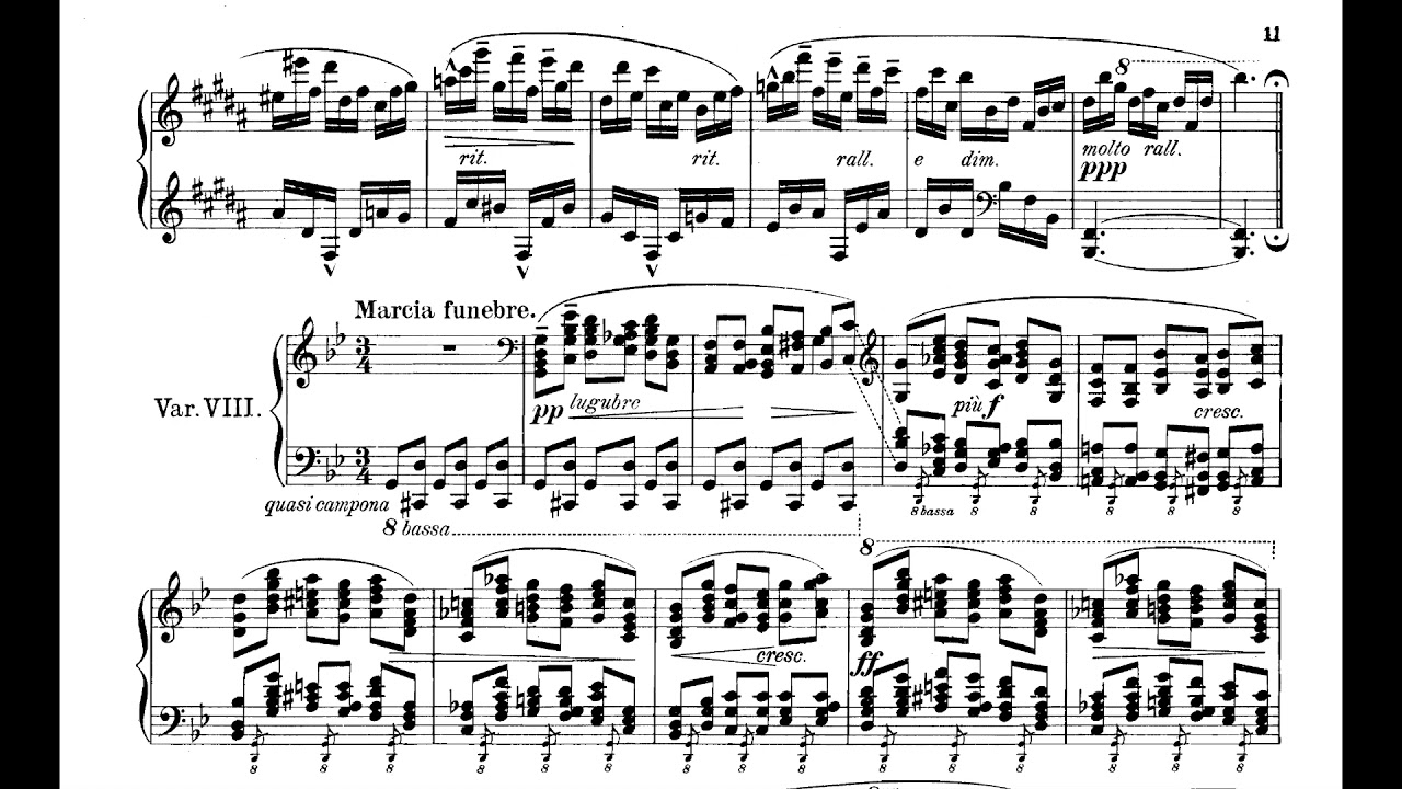 Karol Szymanowski - Variations on a Polish Folk Theme for Piano, Op. 10 (1904) [Score-Video]