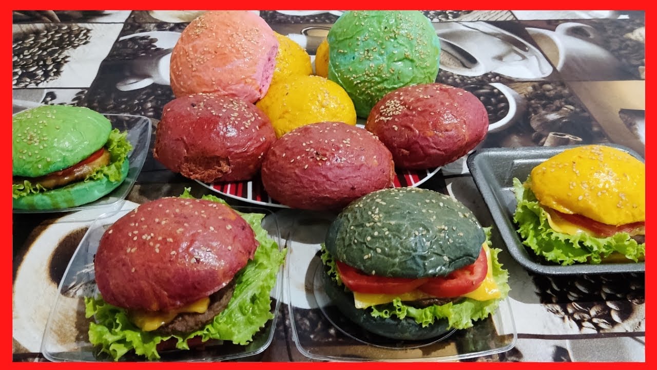 Como fazer pães coloridos para hambúrgueres
