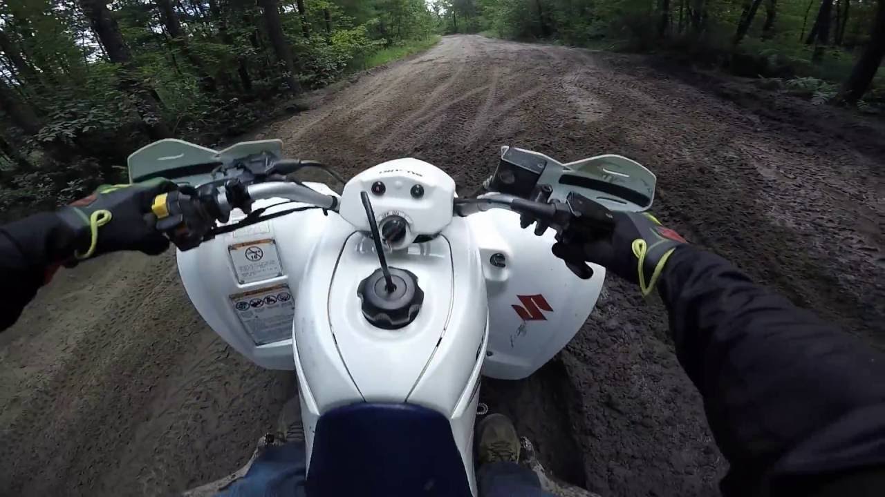 Getting Stuck in the Mud at Black River Falls | #2 | LTZ 250 | Hero 4 Silver