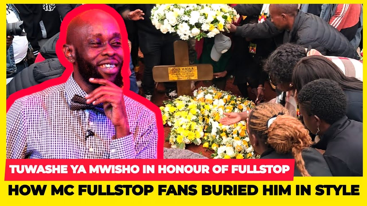 DRAMA! At MC FULLSTOP BURIAL IN LANGATA CEMETERY AS FANS LIGHT UP NGWAI & DANCE REGGEA AT HIS GRAVE