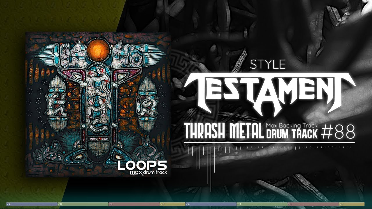 Thrash Metal Drum Track / Testament Style / 200 bpm