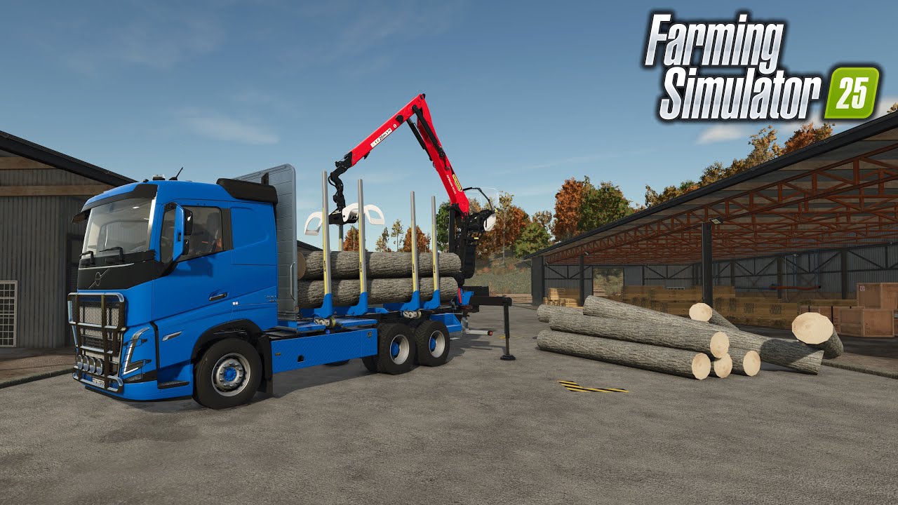 Farming Simulator 25 Early Access - Log Transport Mission With The New Volvo Wood Truck - Europe Map