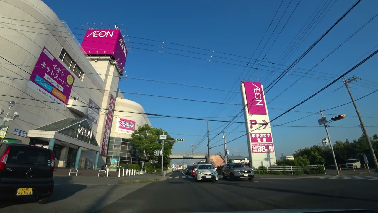 ［4K］『イオン三木店』の立体駐車場に、入りました。[4K] I entered the multi-story parking lot at AEON Miki store.