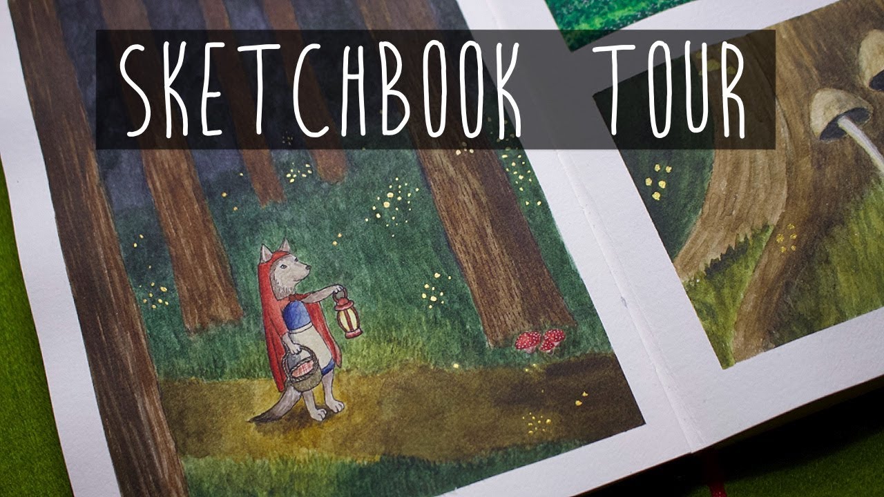 Sketchbook tour ✨ May 2018 - October 2019 - Hahnem&uuml;hle watercolor book