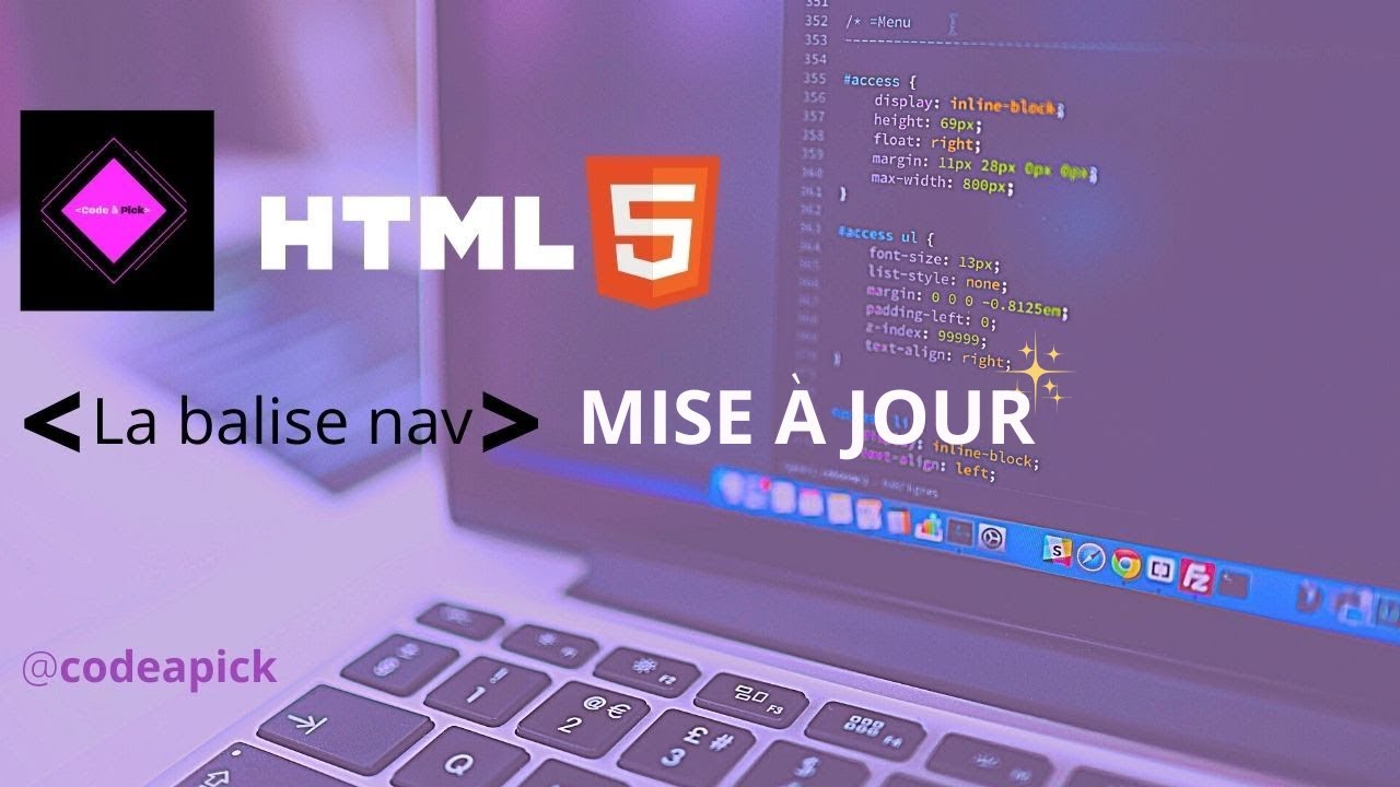 Apprendre à coder en HTML - la balise nav + explications  (mise à jour)