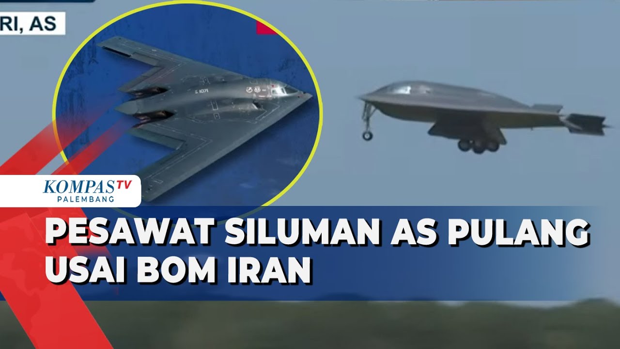 Penampakan Pesawat Siluman B-2 Pulang ke Amerika Serikat usai Bom Iran