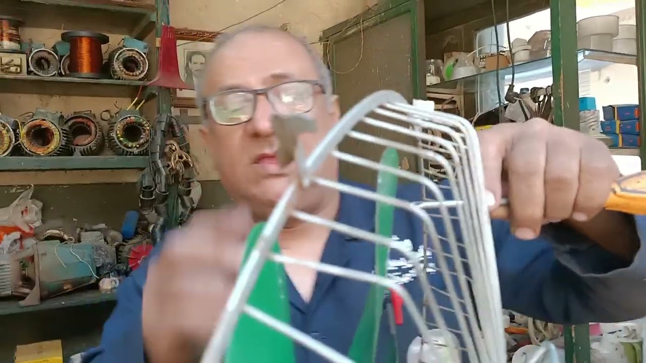اعادة استعدال ريشة مروحة صاج