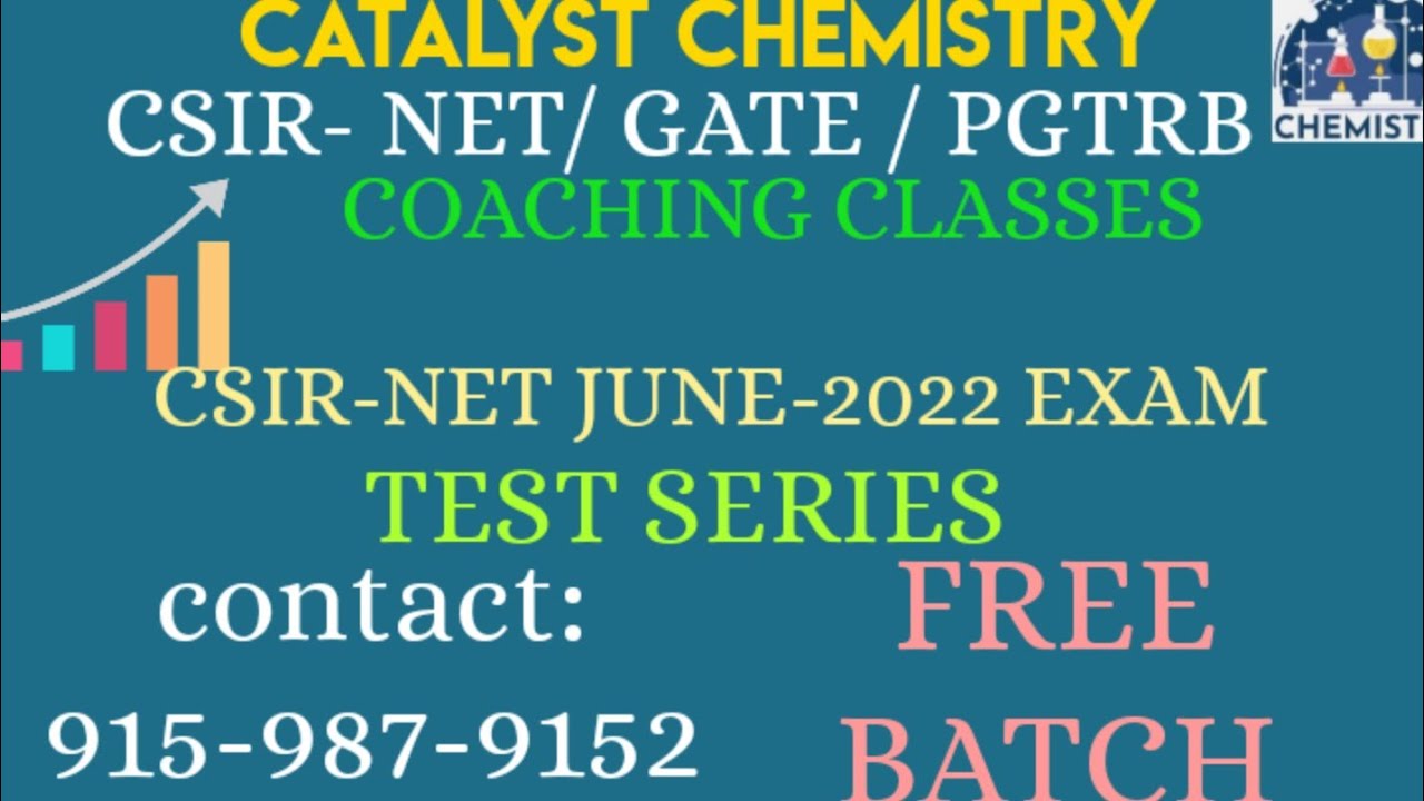 FREE TEST SERIES| CSIR-NET-2022 EXAM| CATALYST CHEMISTRY NET CLASS| COACHING INSTITUTE.