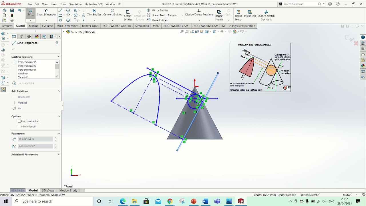 Dynamic SW model Parabola