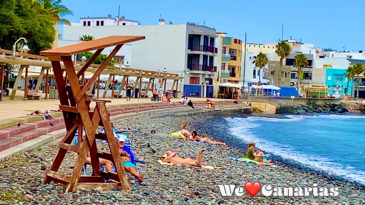 Гран-Канария Променад Плайя-де-Аринага + Пляжная жизнь | We❤️Canarias