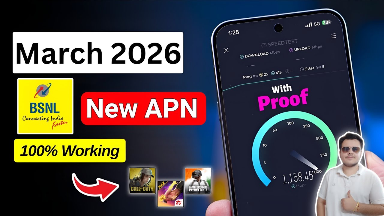 📶 BSNL APN Settings 3G/4G ⚡ (Mar 2026) | Fix BSNL Net Problem 🔧 | Speed Boost 🚀🔥Bsnl E convert to 4G