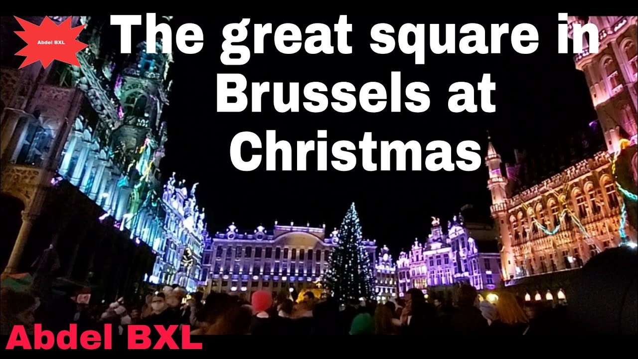 The great square in Brussels at Christmas/La Grande Place de Bruxelles &agrave; No&euml;l.