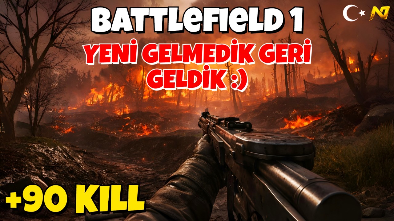 Battlefield 1 Verdun Tepeleri Operasyon Modu I SMG08/18 +90 KİLL