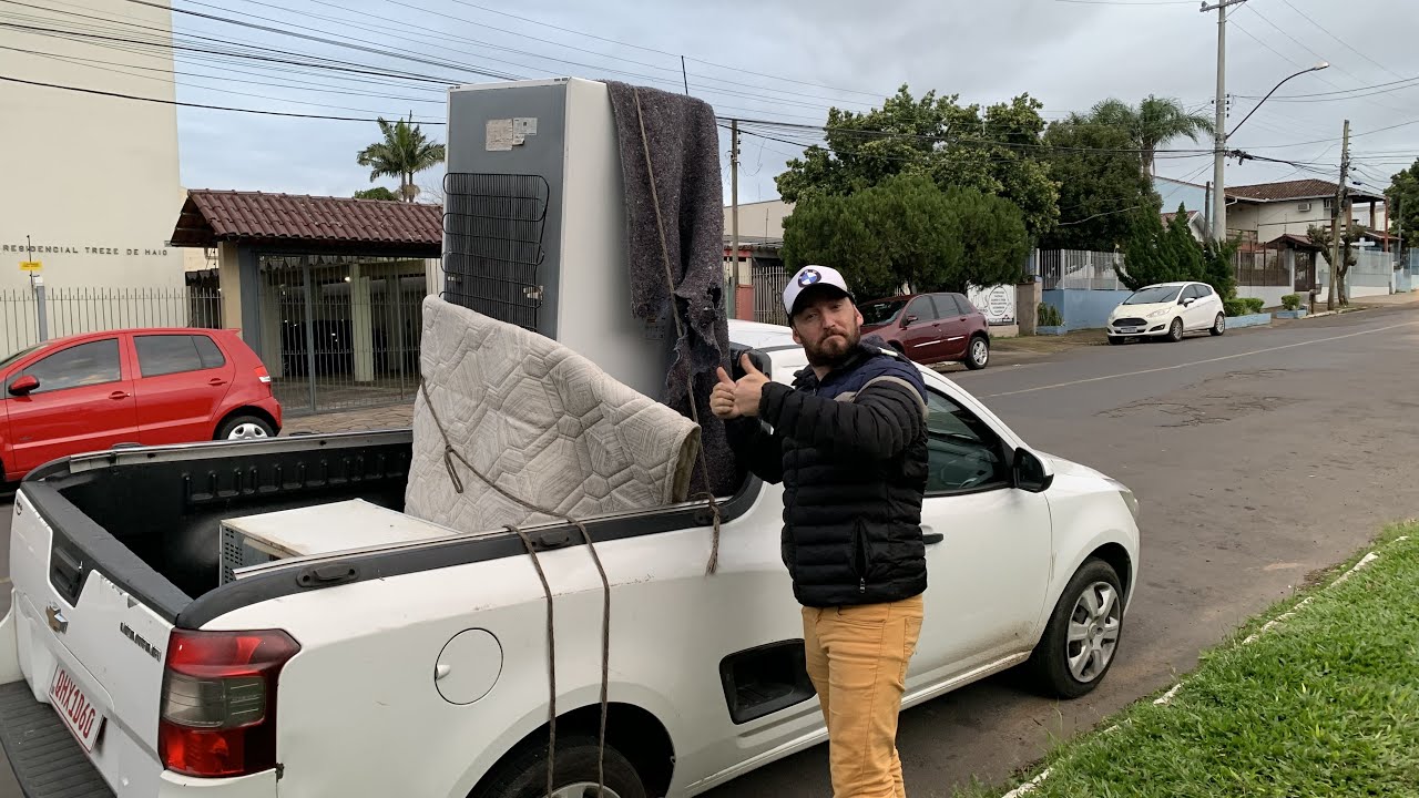 Nó para amarrar geladeira e forma correta de carregar.