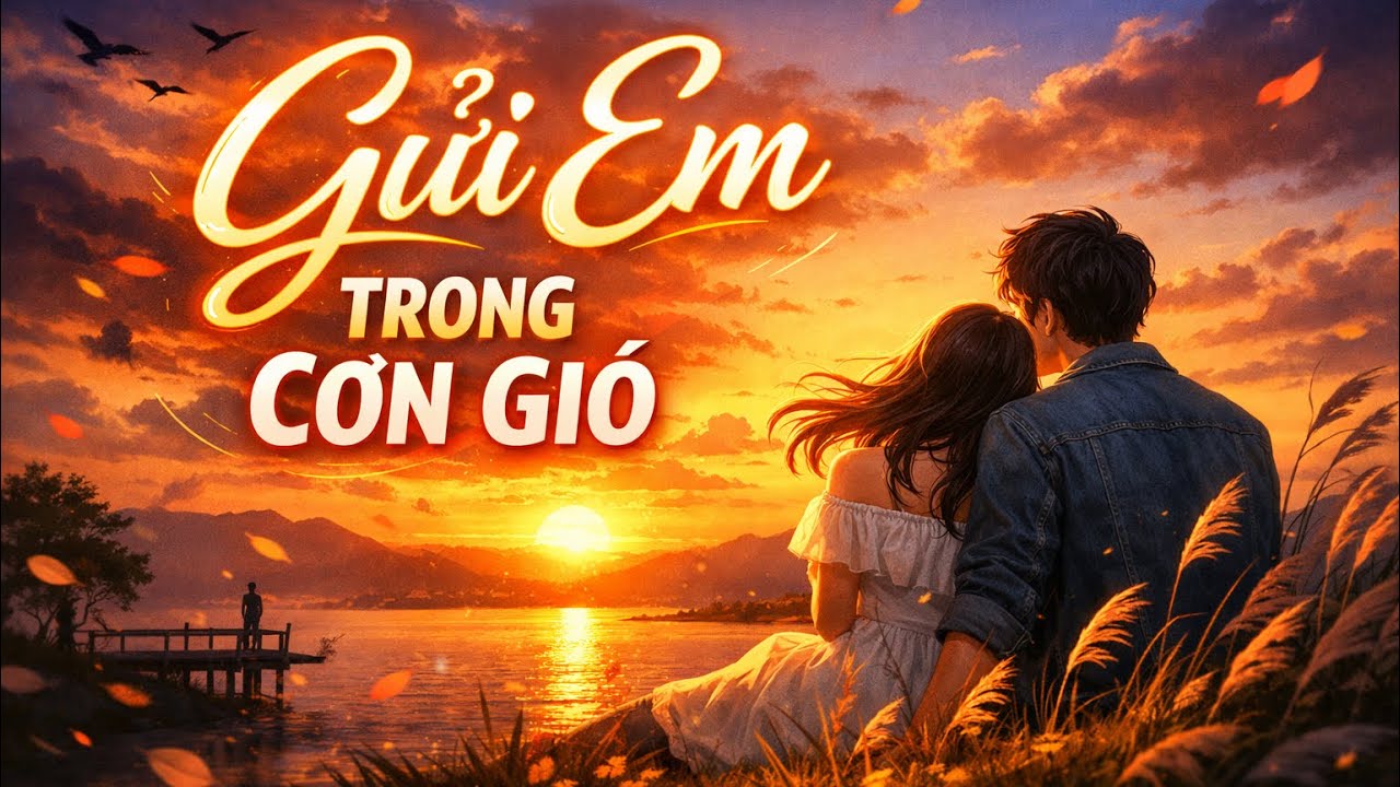 GỬI EM TRONG CƠN GIÓ. KARAOKE,   tone nam 
