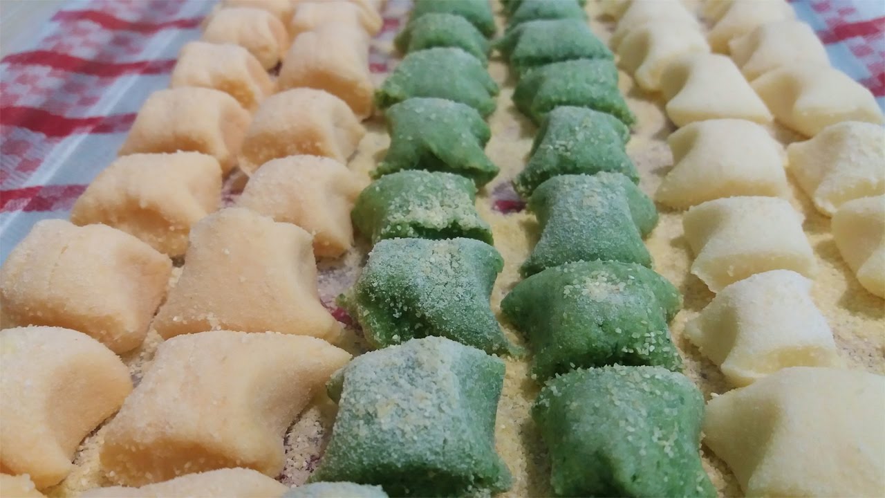 Njoki u tri boje (kako napraviti) - Gnocchi tricolore