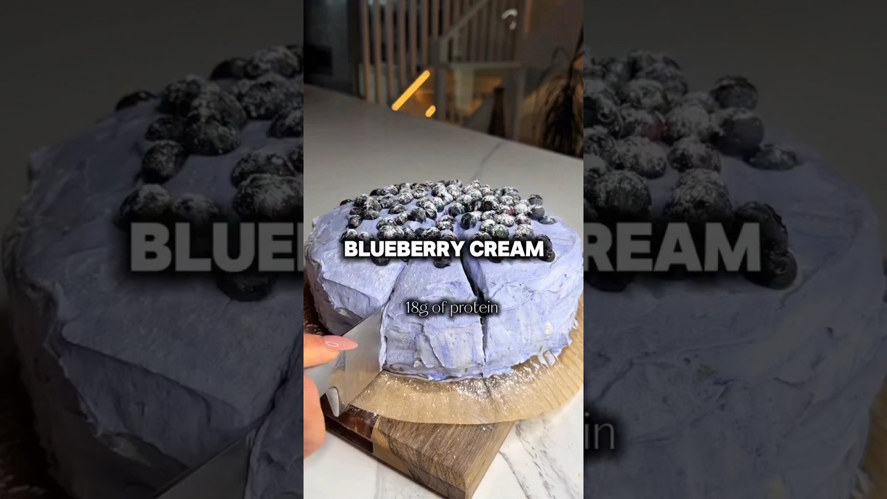 18g Protein Blueberry Cream Protein Cake with Legion Whey+ 🫐🍰