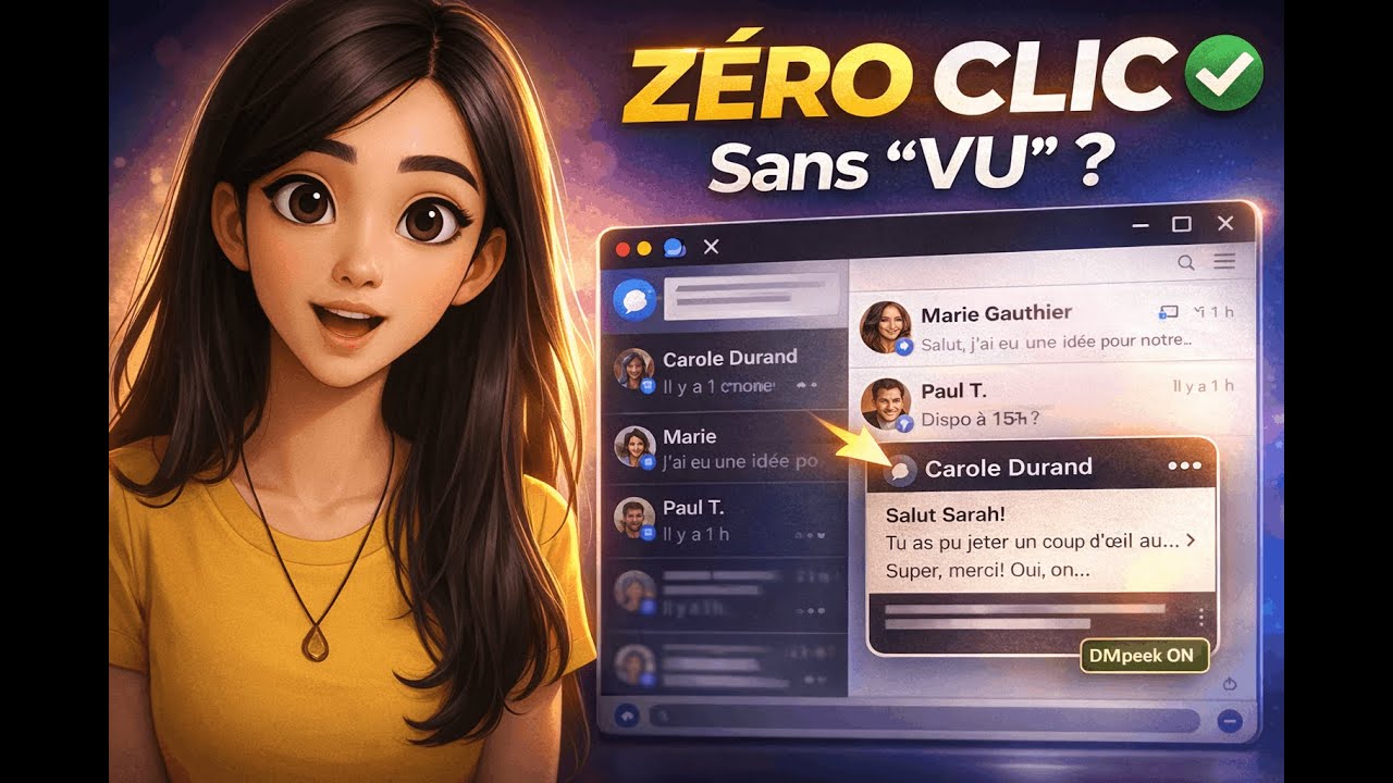 Lire les messages Messenger / Facebook et Twitter  / X sans laisser de “Vu”