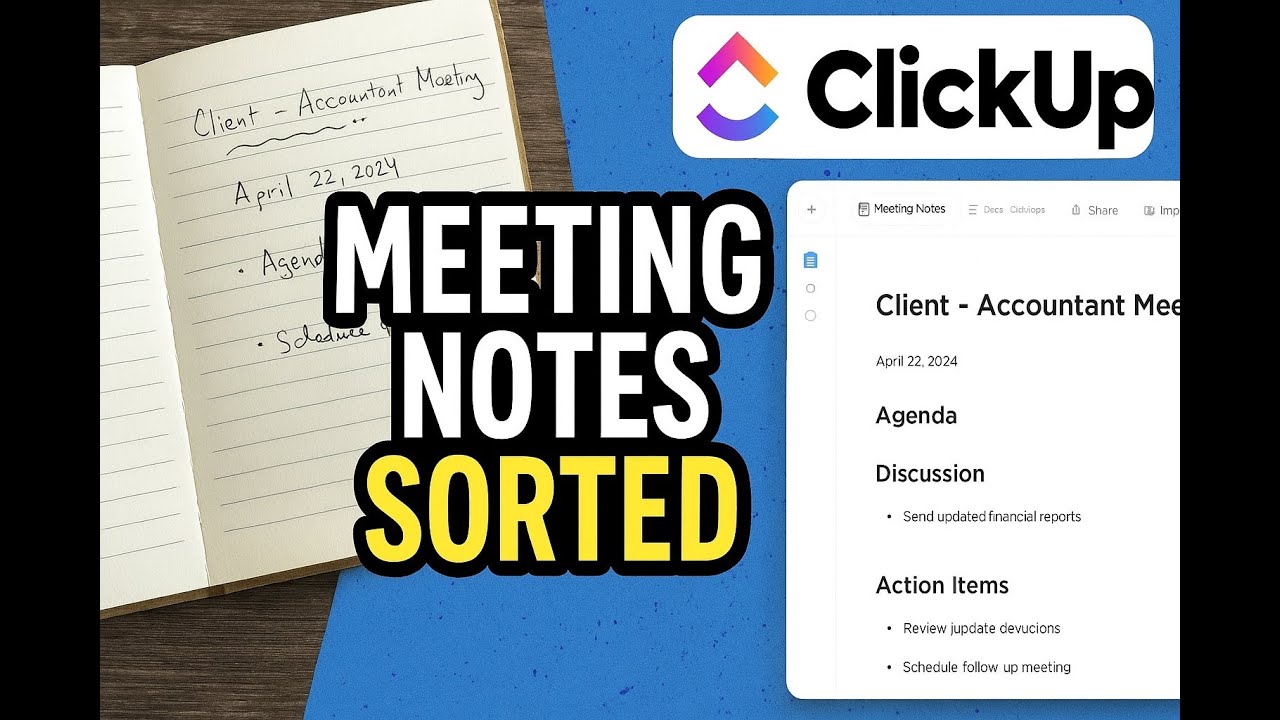 ClickUp – How to Set Up Meeting Notes for Bookkeepers