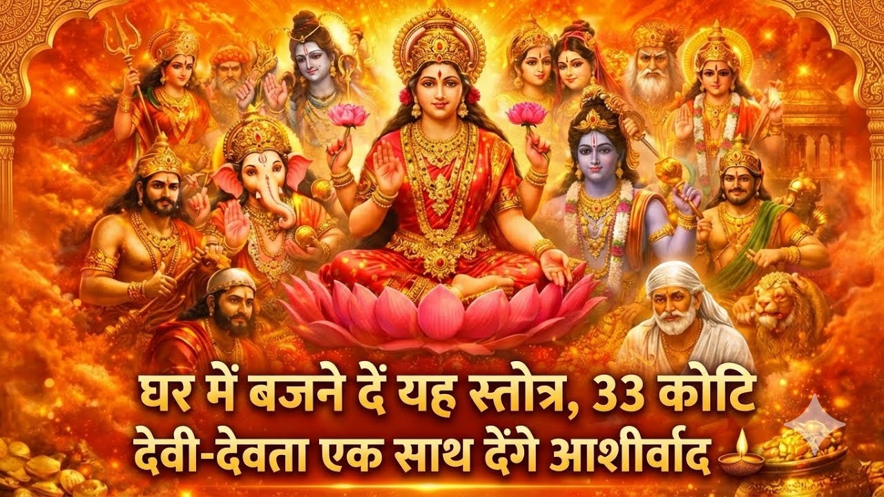 घर में बजने दें यह स्तोत्र, 33 कोटि देवी-देवता एक साथ देंगे आशीर्वाद 🪔 | All Gods Stuti