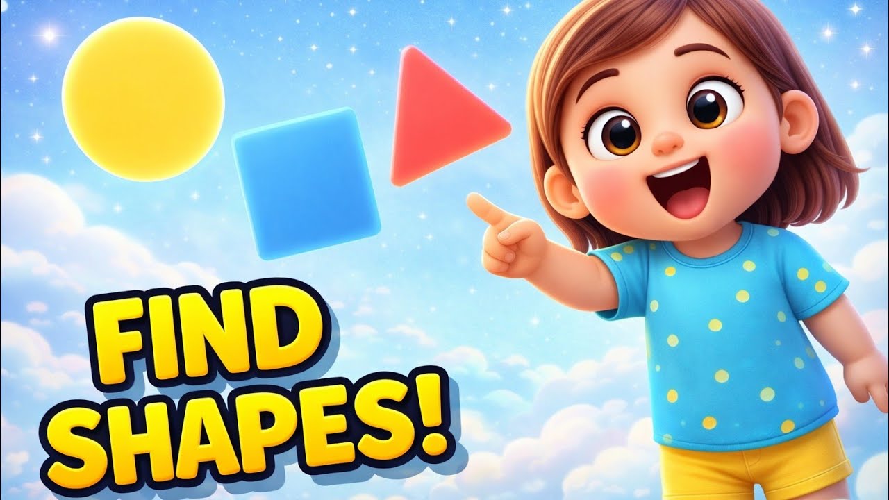 🔺🔵 Find the Shapes! | Circle Square Triangle for Kids