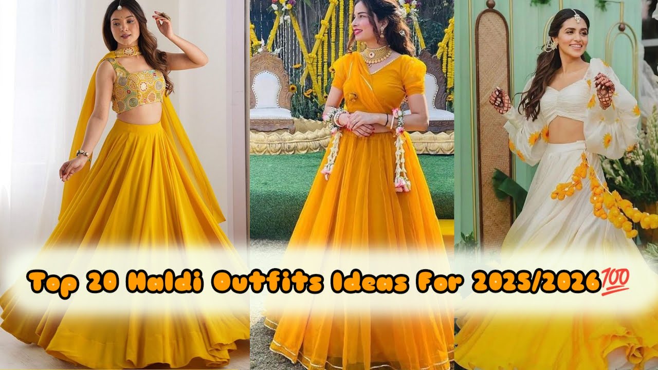 2026 का  नया फैशन Top 20 Latest Haldi Outfit Ideas😍/ Haldi Outfit Ideas With Names/ Haldi  Dress